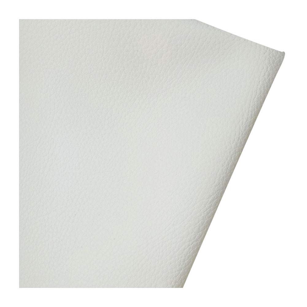 Simili cuir d'ameublement blanc tissu texturé vinyle 1,6x4m matière pour meuble artisanat