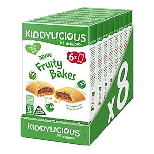 Kiddylicious Apple Fruity Bakes – Delicious Snacks for Kids with Real Fruit Centre – Suitable for 18+ Months – 8 Packs…