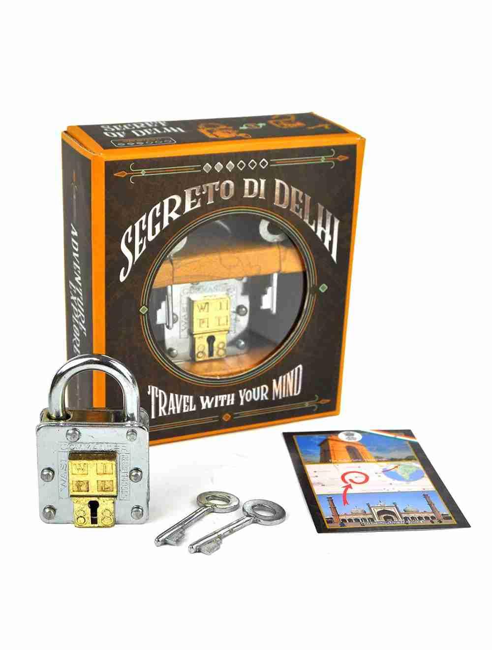 Logica Giochi - Il Segreto di Delhi - Lucchetto Segreto - Difficoltà 3/6 Difficile - Serie Viaggiatori da Collezione