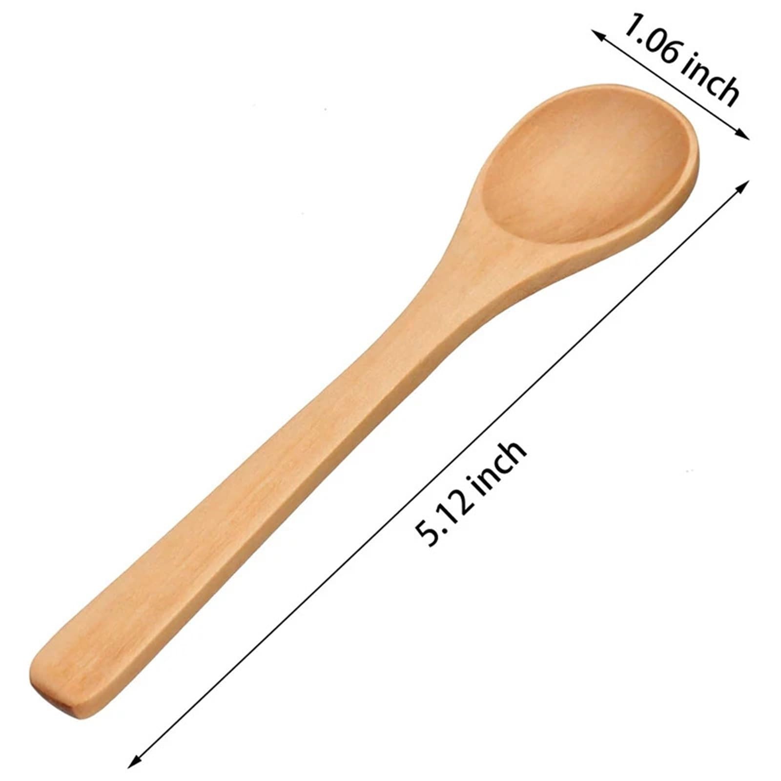 30 kleine Suppenlöffel aus Holz, Honig, Teelöffel zum Servieren von Gewürzen | Umweltfreundliche Mini-Löffel aus Holz, perfekt für Honig, Gewürze und Verkostungen.