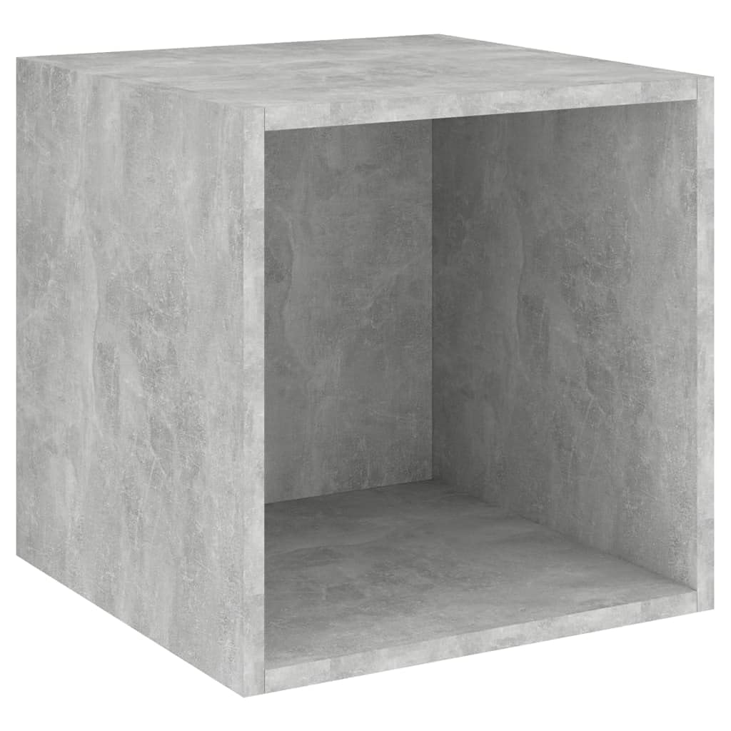 2-TLG. Hängendes TV-Schrank-Set, Betongrau Holzwerkstoff, Modernes Media-Center für Wohnzimmer und Schlafzimmer, Vielseitige Aufbewahrungslösung