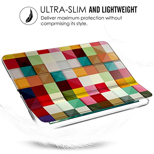 Image of DuraSafe Cases for iPad PRO 9.7 2016 [ PRO 9.7 Inch ] A1673 A1674 MLMP2HN /A MM172HN /A MLMN2HN /A MLMW2HN /A Lightweight Smart Adjustable Stand Feature Printed Sleek Design Flip Case - Color Grid