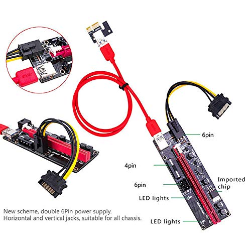 PCI-E grafische kaart kabel Riser Card USB 3.0 adapterkabel PCI-E 1X naar 16X verlengkabel compatibel met PCI-E zwart - Image 8