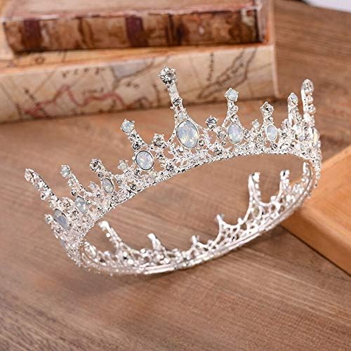 Miniatura 3 de hair jewelry crown tiaras for women Retro Baroque Crystal Round Tiaras Crowns Princess Diadem Coronal Headpiece Women Bride Wedding Hair Jewelry