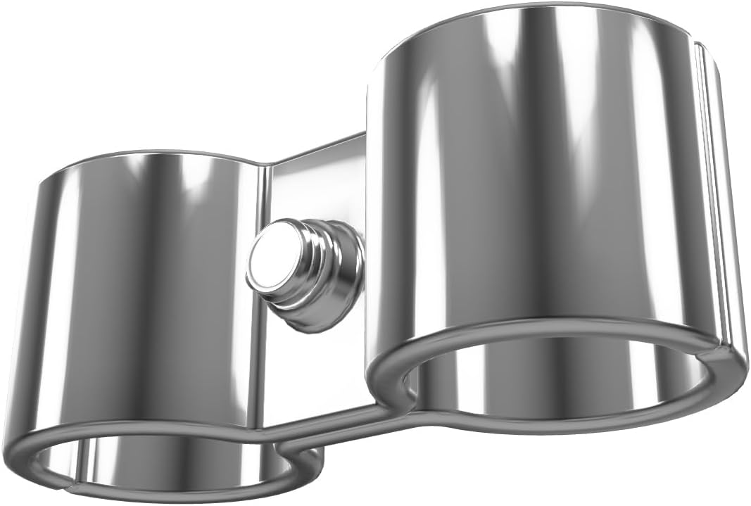 4 Pack! Chrome Post Clamp for Shelving Stability – Heavy-Duty, Corrosion-Resistant Chrome, NSF Certified, Easy Installation, Secure Connections Pack