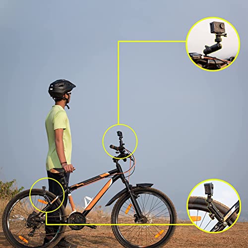 Image of Action Pro 360Motorcycle Bike Camera Holder Handlebar Mount Bracket 1 /4 Metal Stand Compatible with GoPro-13 /12 /11 /10 /9 /8 /7 /6 /5 /4 Action Cameras Accessories