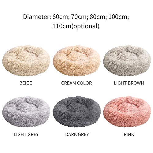 Cama de lã para cachorro,Cama Fofa de Lã para Cachorro Almofada Macia de Pelúcia Redonda para Ninho
