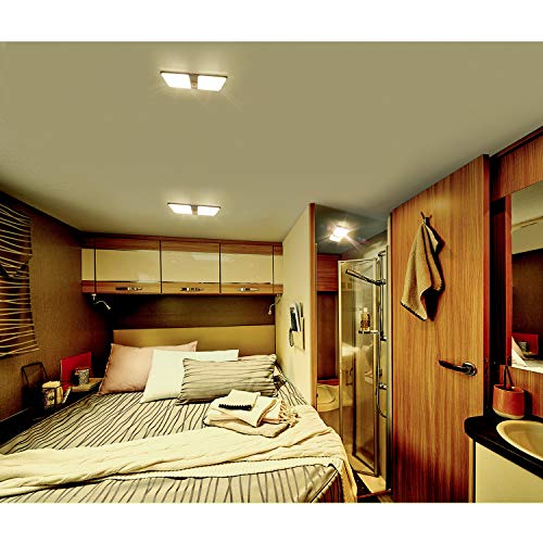 Bluefire 4 Pack Upgraded Super Bright Dc 12V Led Rv Ceiling Double Dome Light Rv Interior Lighting Trailer Camper Rv Lights Interior With On/Off Switch For Trailer Camper Car Rv Boat (Warm White) #TOP2