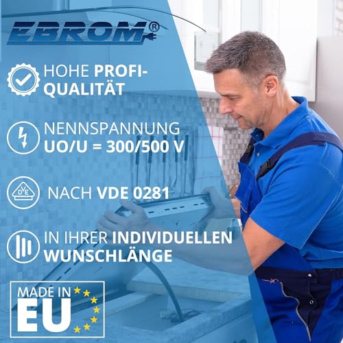 EBROM Hose Line H05VV-F 5G 1.5 mm² - 5 x 1.5 mm² - White - 10 m, 25 m, 50 m or 100 m, 10m - Image 4
