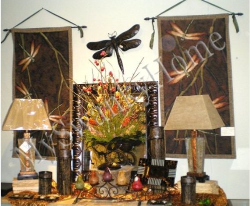 Gorgeous Slate Stone And Copper Table Lamp Indoor Outdoor Pair #TOP7