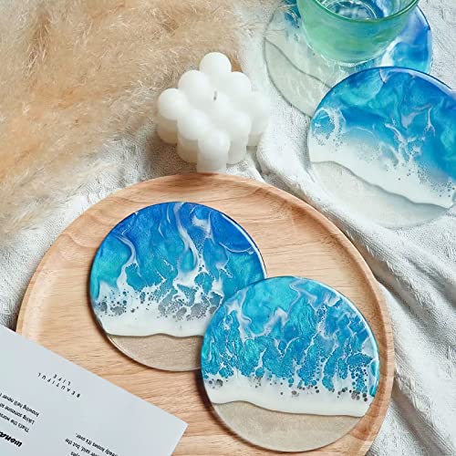 Sjubaopen ME 4 Pcs Thickened Coaster Resin Molds thumb #6