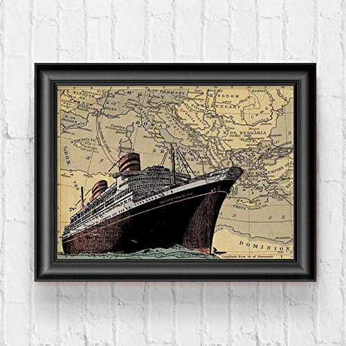 Nacnic Poster Barca in Croazia. Fogli mappe del