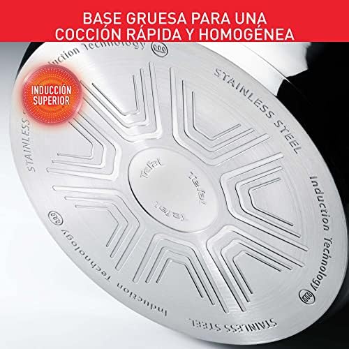 Tefal Comfort Max Patelnia, Stal Nierdzewna, Czerwona, 30 cm