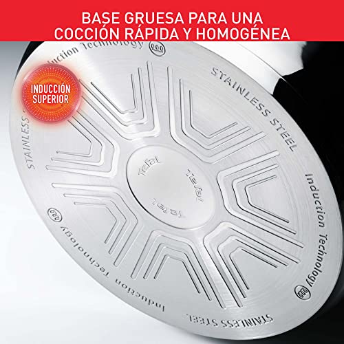 Tefal Comfort Max 30 cm Frying Pan, Induction Safe, Non-Stick, Titanium Coated, Thermo-Signal, PFOA Free, Dishwasher and Oven Safe, Stainless Steel