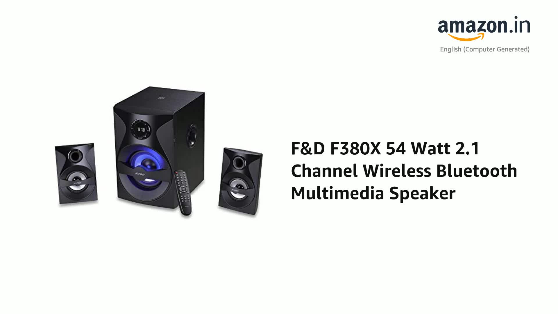 F\u0026D F380X 54 Watt 2.1 Channel Wireless 