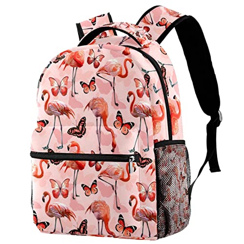 Sac bandoulière flamant rose et papillon idée cadeau ado original
