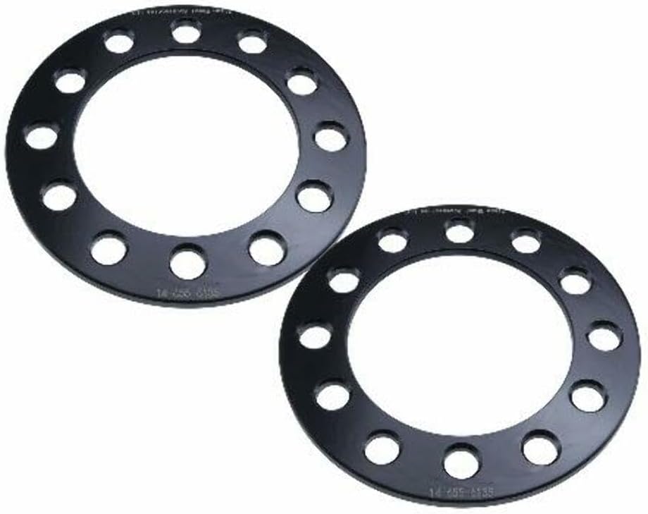1/4" 6x5.5 Wheel Spacers - Wider Stance, Increased Clearance, Fits Chevy Silverado Tahoe Suburban Fits GMC Sierra Yukon - 1/4 Inch, 6x139.7 - Set of 4 - Black