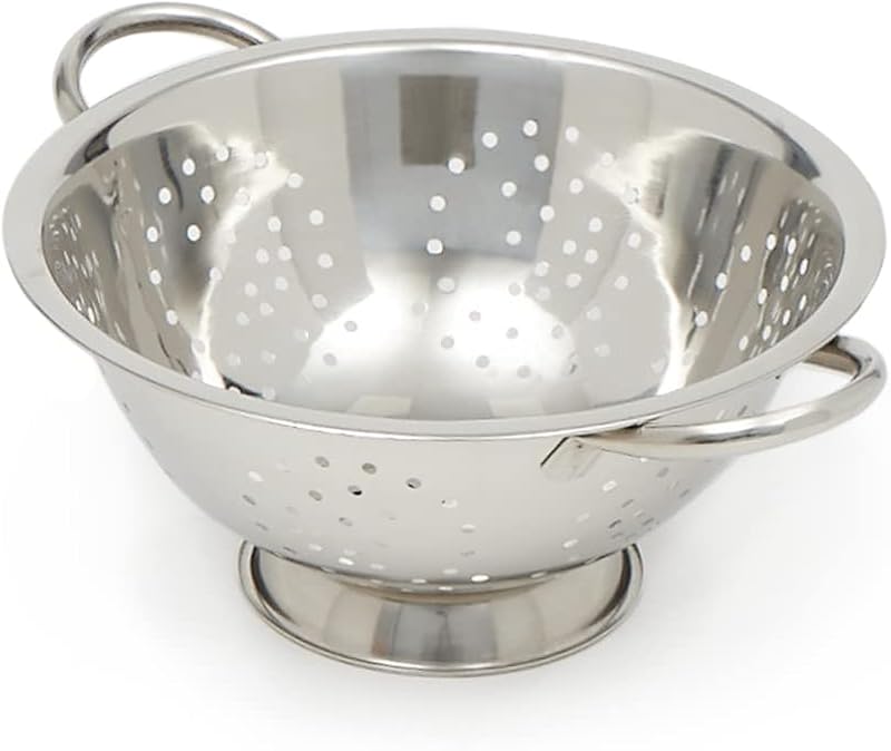 Deep Colander Stainless Steel 3 Quart#44;