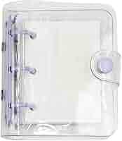 Qiaoxi Mini 3 Ring Binder Covers With Binder Inner Papers Storage Bags