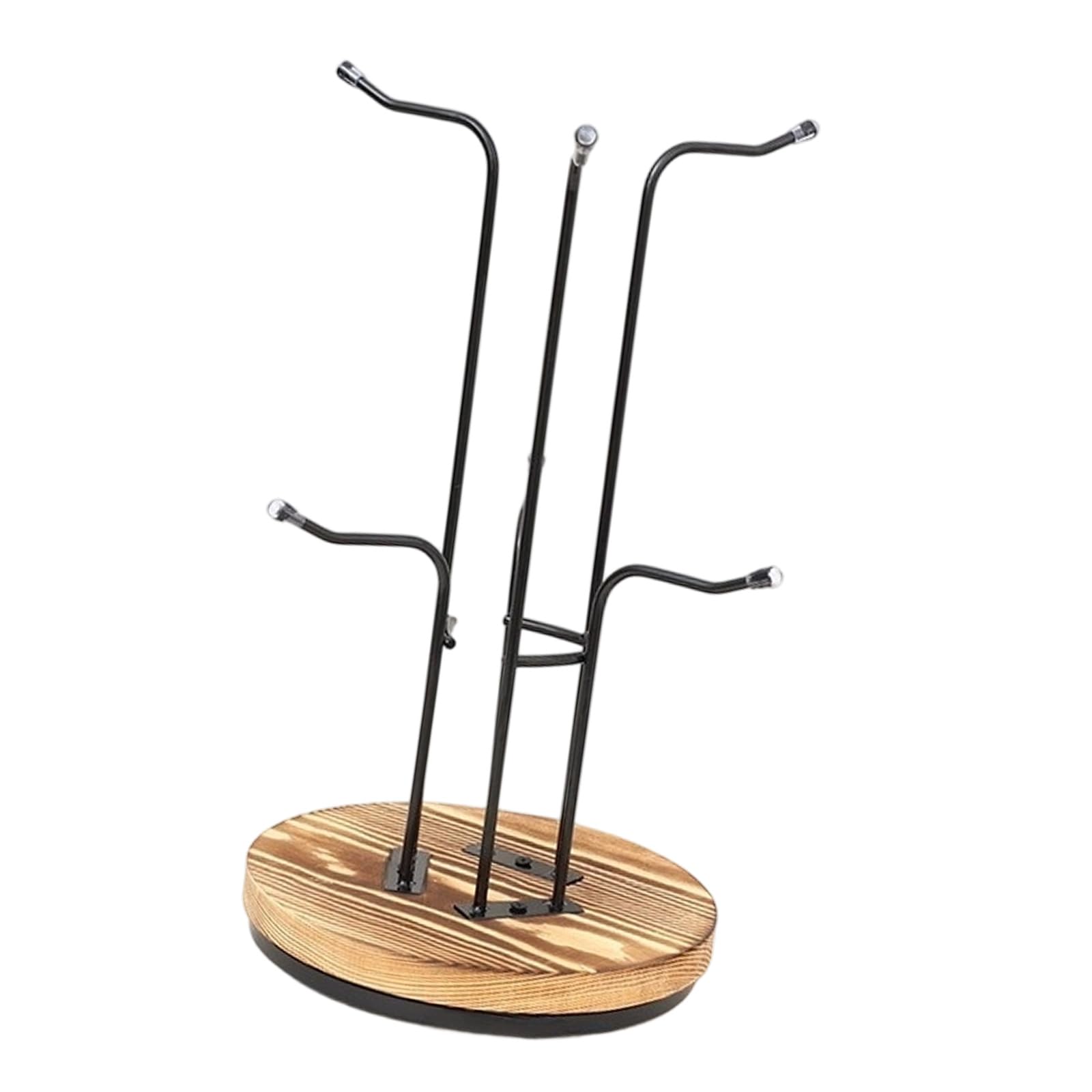 Pangboer B Wood Cup Rack For Kitchen Storage With Hooks And Space Saving Design For Coffee Mugs And Tea Cups Wall Mounted Cup Hanger