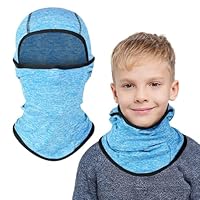 AYPOW Kids Thermal Balaclava, Winter Multifunction Windproof Warm Ski Mask Cycling Balaclava Full Face Cover Under Helmet Hat with Neck Warmer, for 2-8 Years Boys Girls Children Winter Outdoor Sports