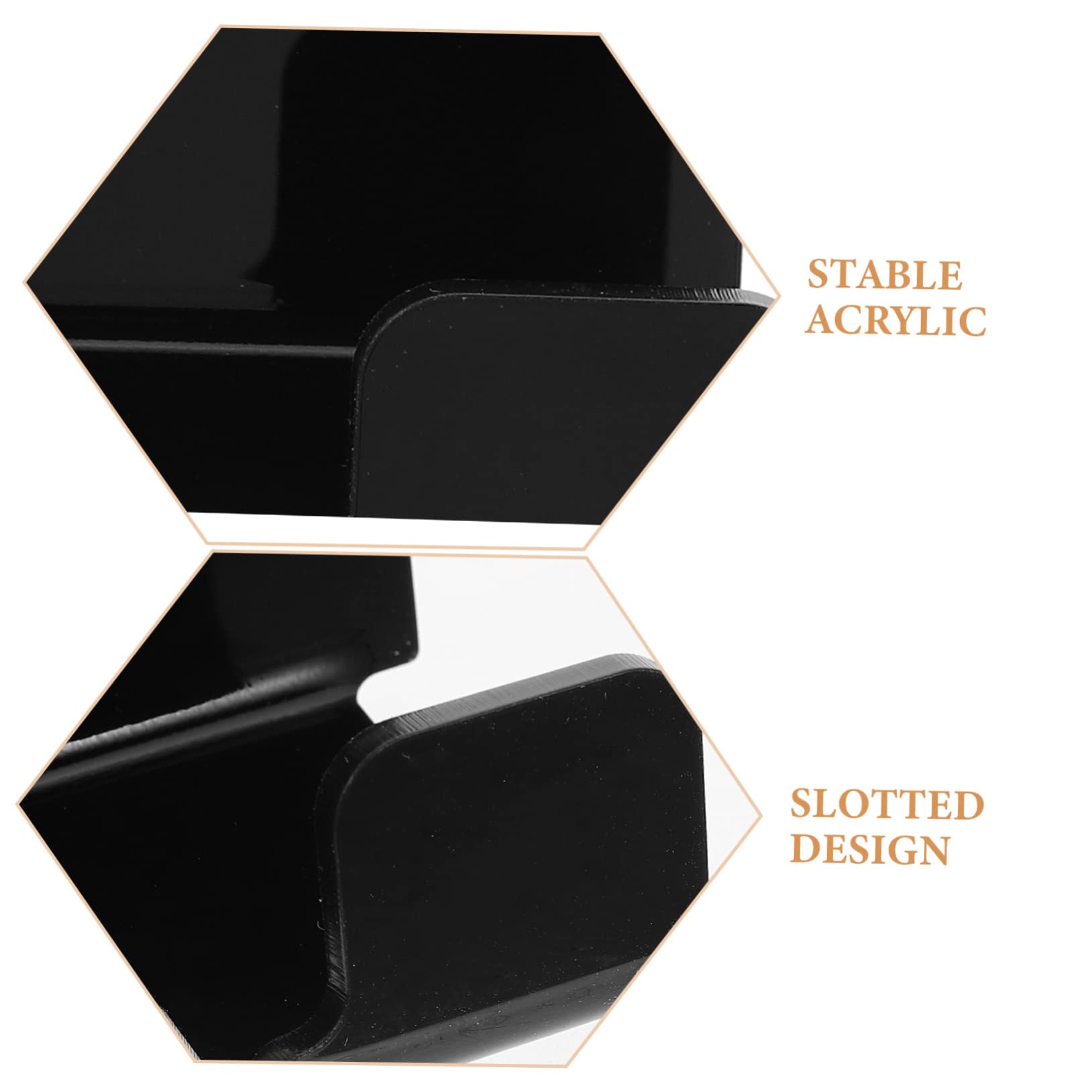 Mikinona 5 Piezas Soporte De Pared para Teléfono Móvil Estante para Tabletas De Montaje En Pared Soporte para Teléfono Autoadhesivo Soporte para Teléfono Inteligente Muro Acrílico Black