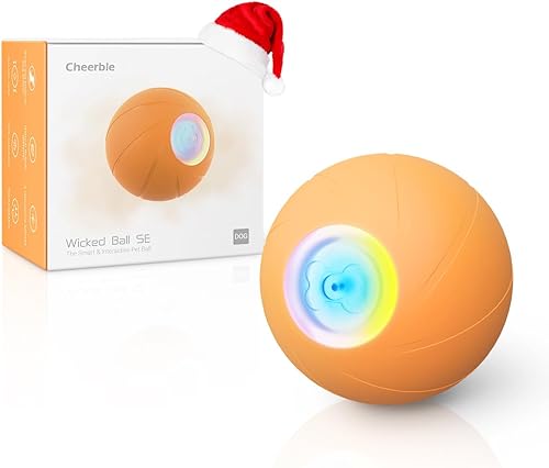 Cheerble Juguete inteligente interactivo para perros, Wicked Ball SE, bola giratoria de rebote automático en movimiento, bola rodante activa para
