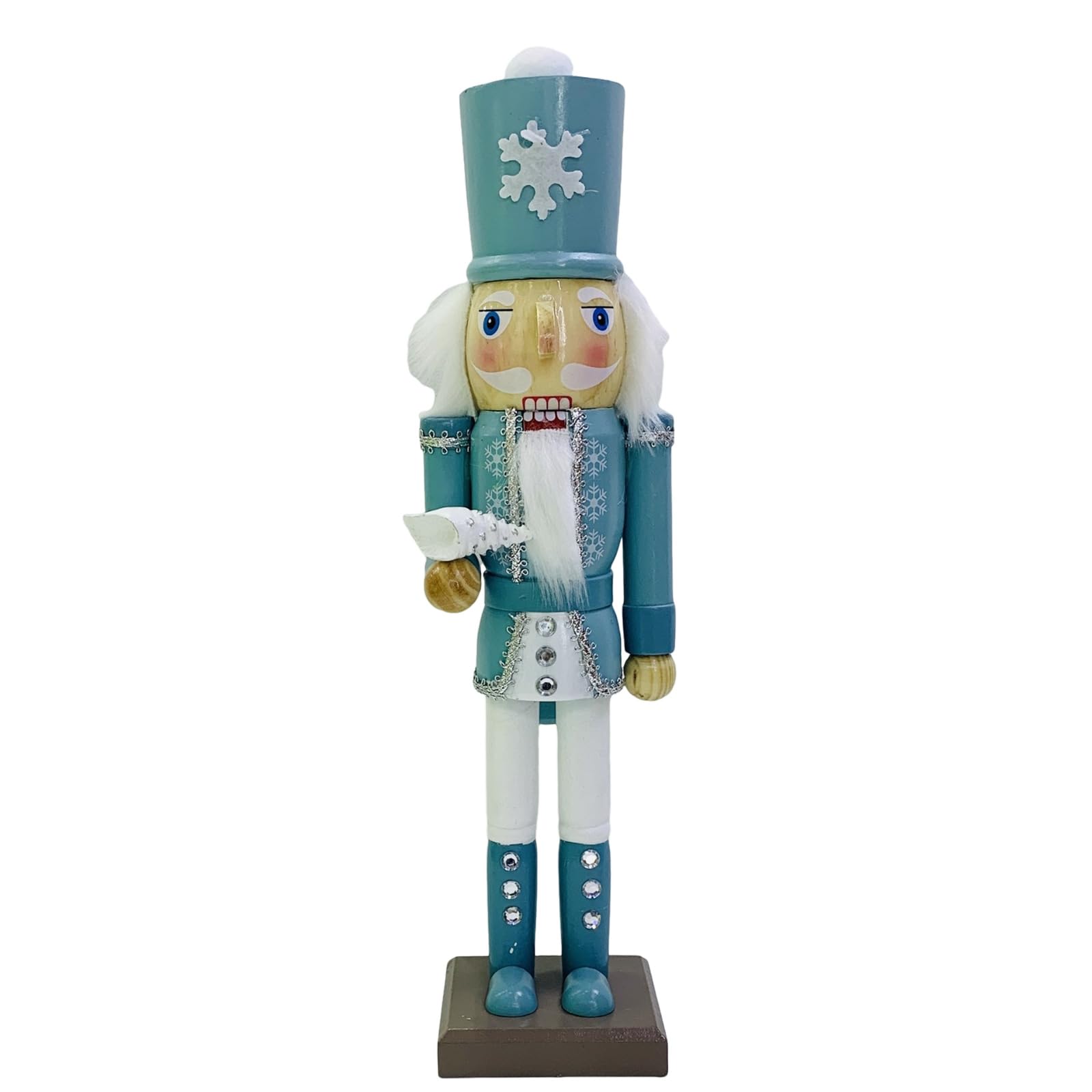 Hsioluted Festival Nutcrackers Soldier Statue Holiday Wood Nutcrackers Soldier Ornament Elegant Christmas Party Table Ornament Festival