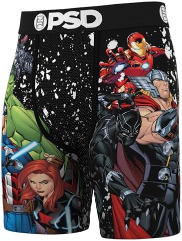 PSD Men's Avengers Assembled Boxer Brief, Multi, L