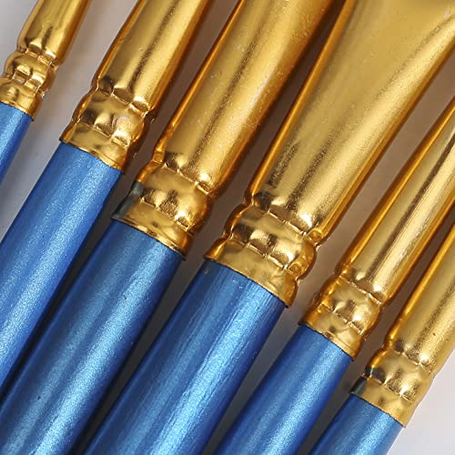 KOLAMOON 10pcs Artist Nylon Paint Brushes Set for Body, Face, Watercolor, Acrylic and Oil Painting 6 KOLAMOON 10pcs Artist Nylon Paint Brushes Set for Body, Face, Watercolor, Acrylic and Oil Painting - Image 6