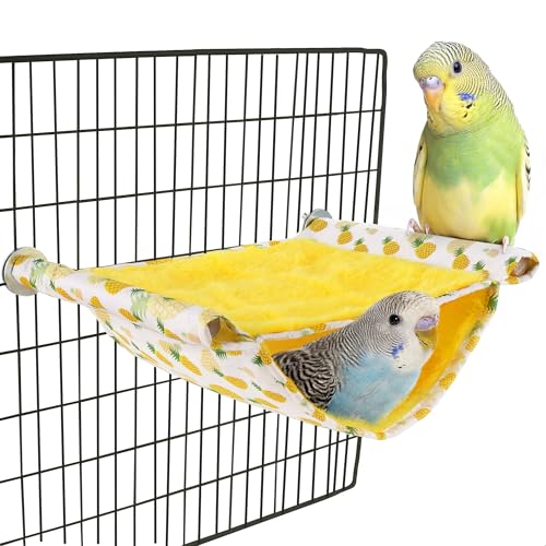 Mygeromon Bird Bed Hammock for Cage Parakeet Sleeping Hut Winter for Parrot/Budgie/Lovebird