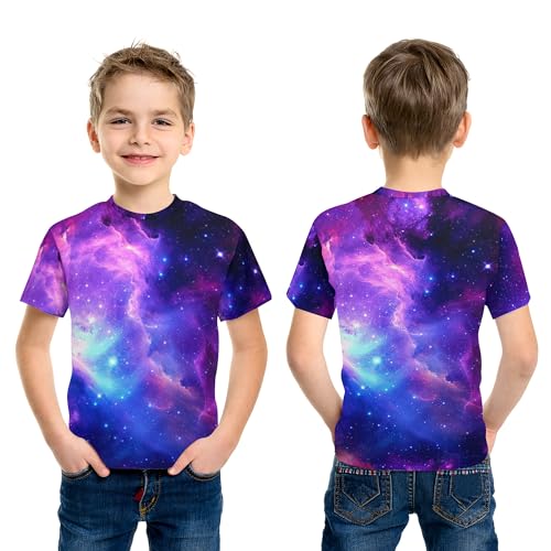 3D Graphic T Shirts for Boys Girls Kids, Casual Crewneck Short Sleeve Tops Tees for Teens 6-16 Years2