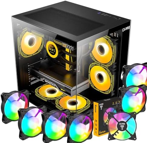 Grood Kit Gabinete Gamer Aquário em Aço e Vidro Temperado Preto +...