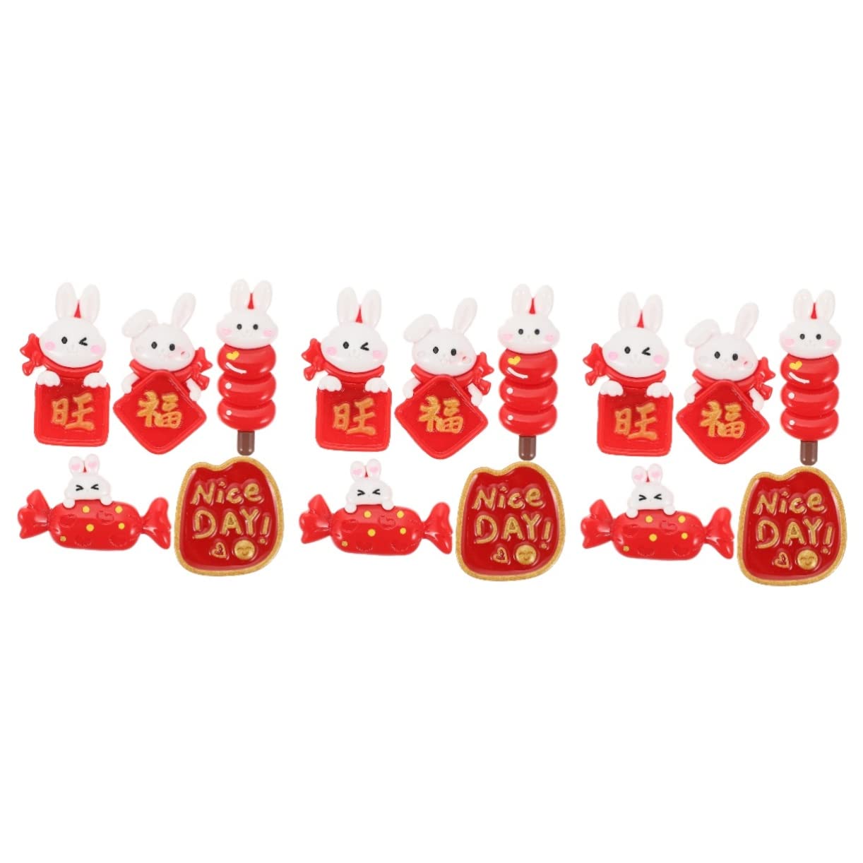 TOPBATHY 15 Pz Magnete da coniglio magneti da cinesi magneti per lavastoviglie Home decor calamite arredamento Magnete da frigo coniglietto adesivi 3d