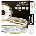PAUTIX COB LED Strip Light 32.8ft,Engineering Level UL Listed Natural White 4000K,CRI93+ Super Bright High Lumen,Dimmable 24V Flexible LED Tape Light with RF Remote,for Home&Office Decor DIY Lighting