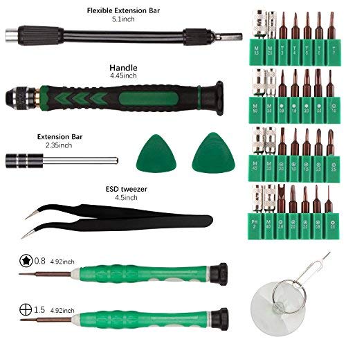 38 in 1 Precision Screwdriver Set Repair Tool Kit for iPad, iPhone, Laptop and More Tablet Computer Electronic Devices (38 in 1)