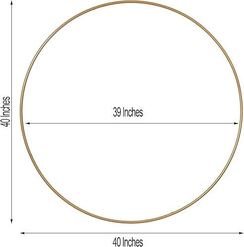 Miniatura 3 de Efavormart - Anillos colgantes de metal dorado resistente de 40 pulgadas