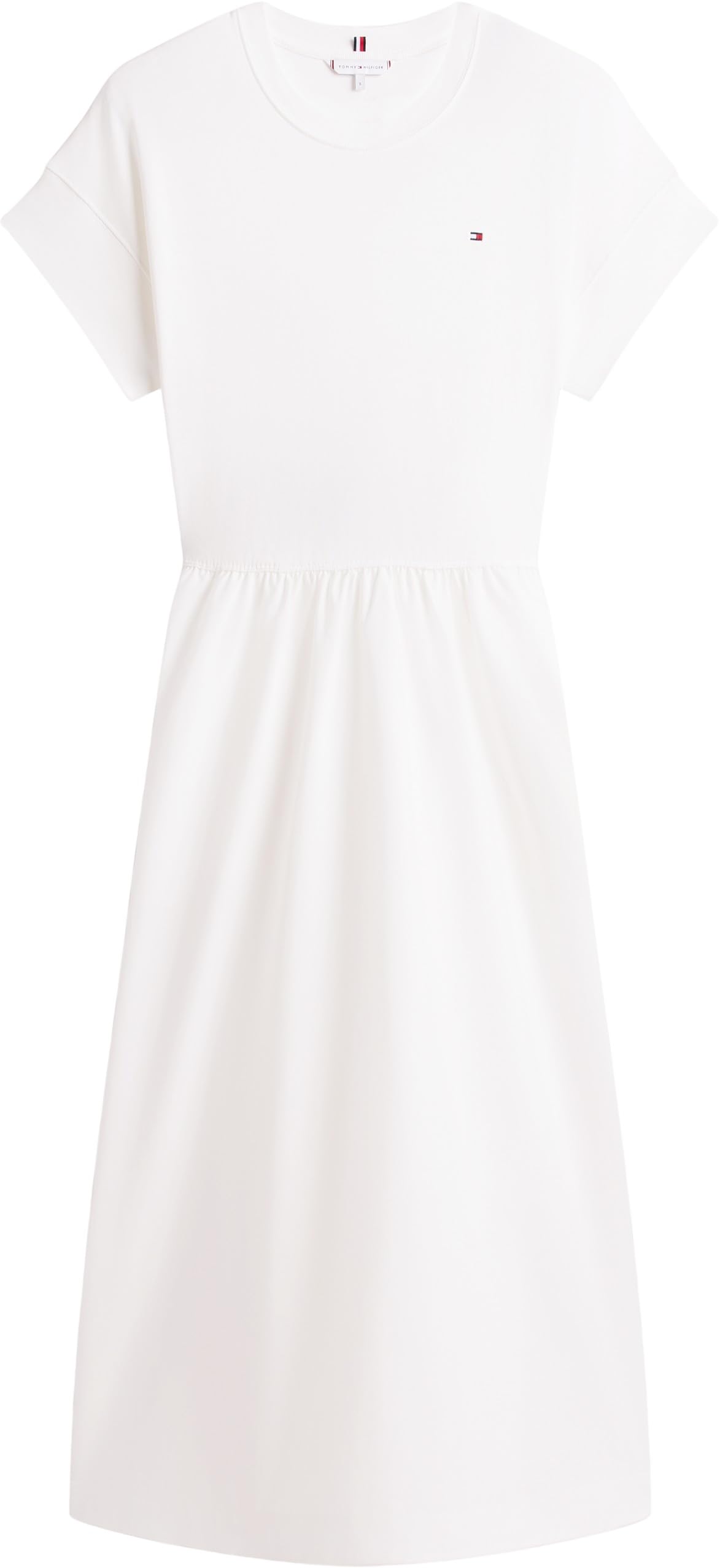 Tommy Hilfiger Sukienka rozkloszowana Kobiety Cody Mix Media C-nk Midi Dress Ww0ww51148 (1 w zestawie)