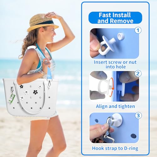 Image of Strap Wrap Clips Buttons Charm Accessories for Bogg Bag