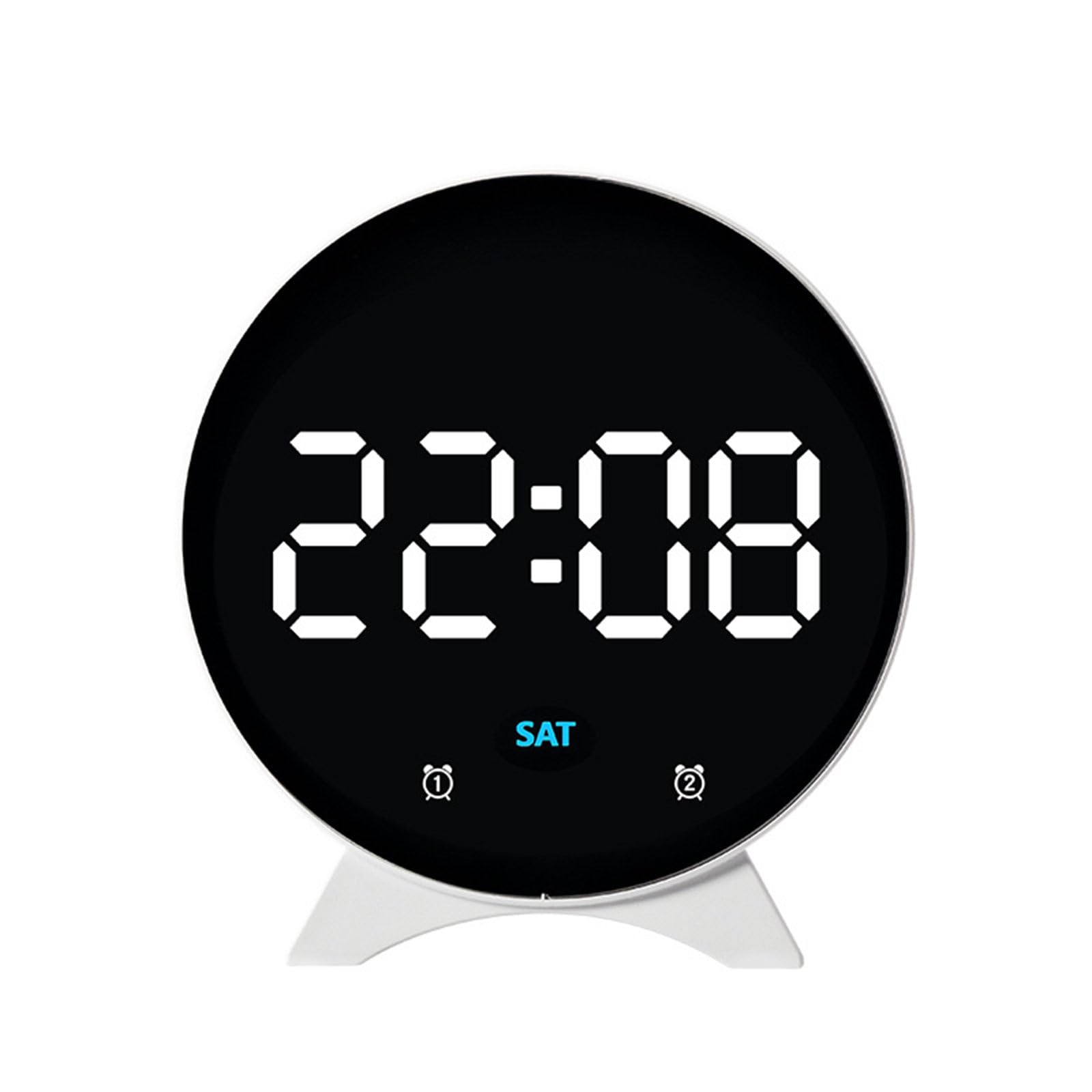 Jazuaiao LED Desk Clock Light Transducer Quiet Action Calendar Temperature Display for Contemporary Calendar Alarm Clock