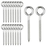 Stainless Steel 1/5' x 3.2' Lag Screw Eye Shape Screws, Heavy Duty Self Tapping Screws Bolts Metal...