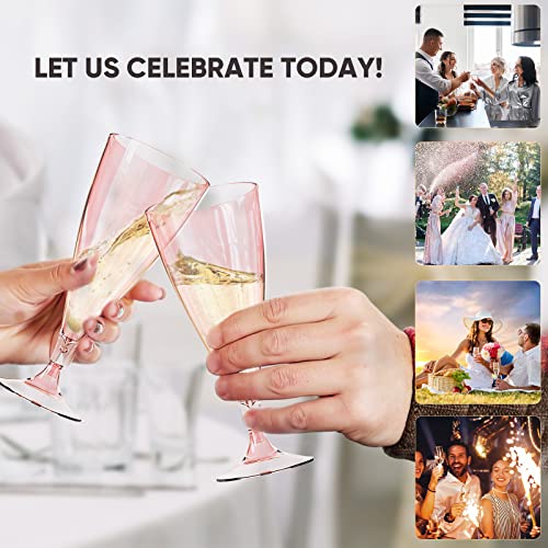 Zonbaizey Champagne Flutes Plastic - 16 Pack Plastic Champagne Glasses, Shatterproof & Reusable Stemless Champagne Flutes, Bpa-Free Mimosa Glasses Plastic - Perfect For Weddings, Birthdays, Parties #TOP1