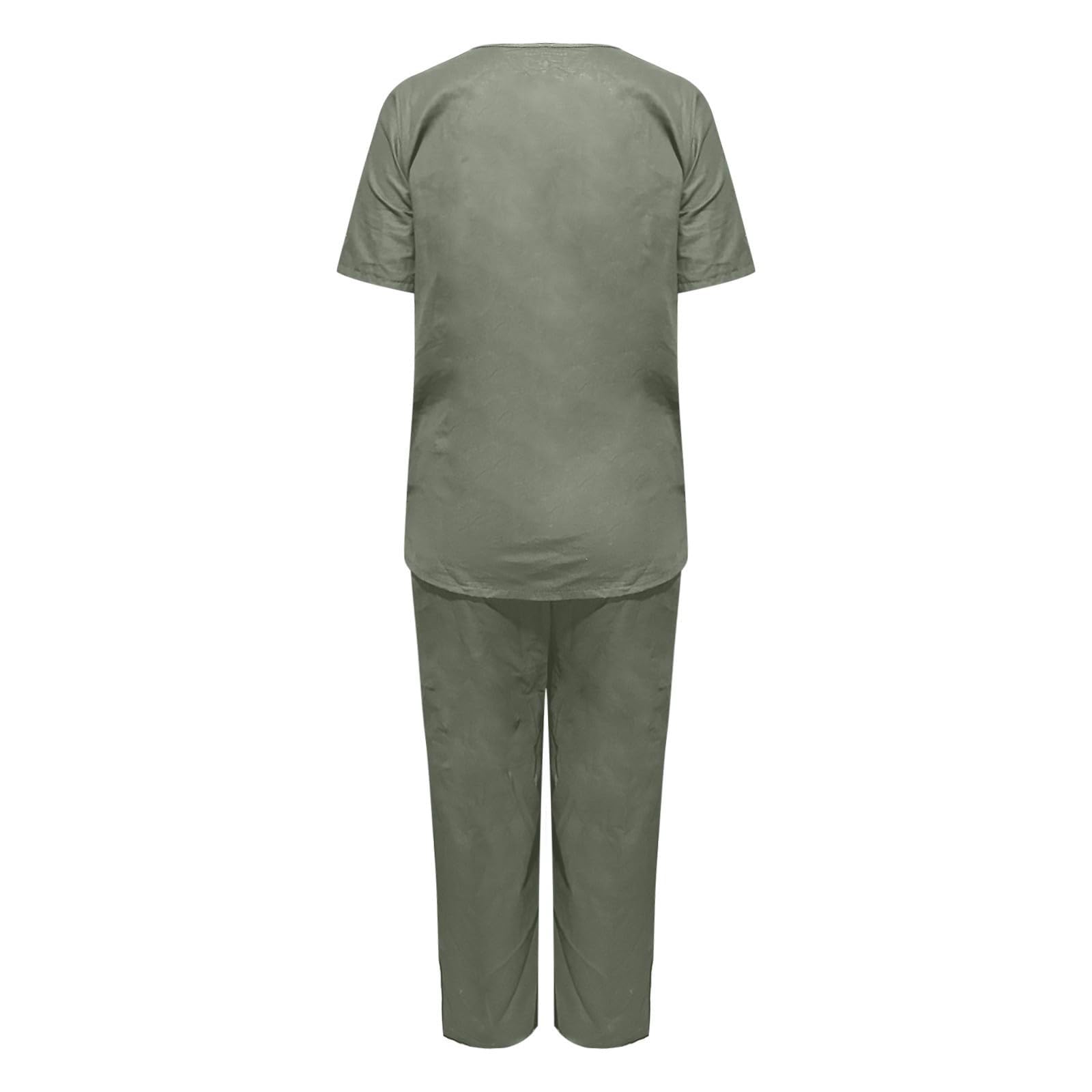 Eleganter Zweiteiler Damen Kurzarmhemd Mit Elastischem Bund, 2-Teiliges Set, Lockere Und Lässige Sommerhose Anzug Frauen Sets Sommer Elegant 2 Teilig Kostüm 2Teiler Festliche Kleider