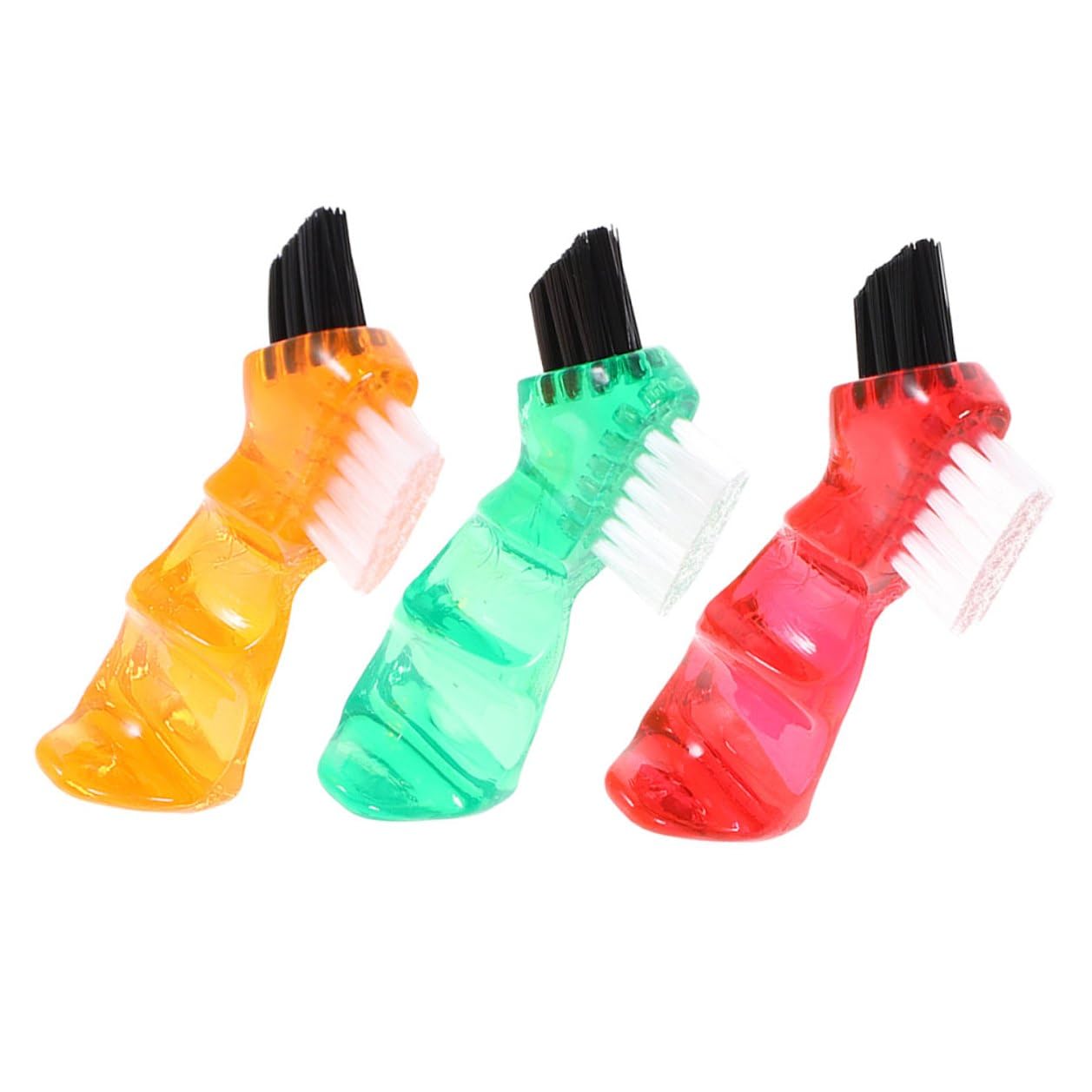 Set 3 Pezzi Spazzolino per Dentiera Piccolo Multifunzionale Doppia Faccia in Materiale Durevole Portatile per la Pulizia Domestica e l'Igiene Orale Personale