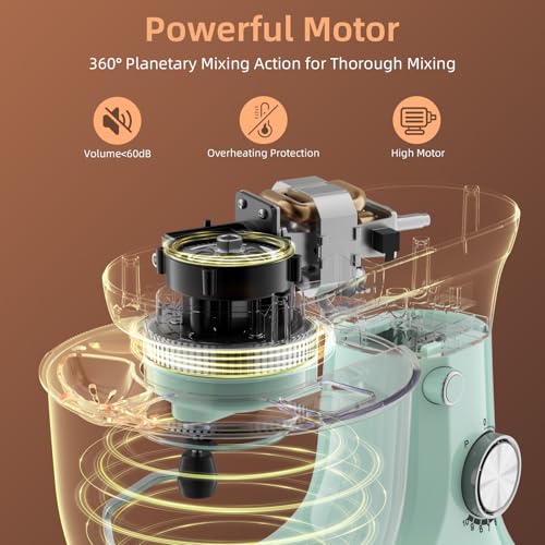 Electric-Stand-Mixer10-Speeds-Tilt-Head-Food-Mixer-3-IN-1-Kitchen-Mixer-for-Daily-Cooks-with-55-QT-BowlDough-Hook-Beater-Whisk-Agave-Green