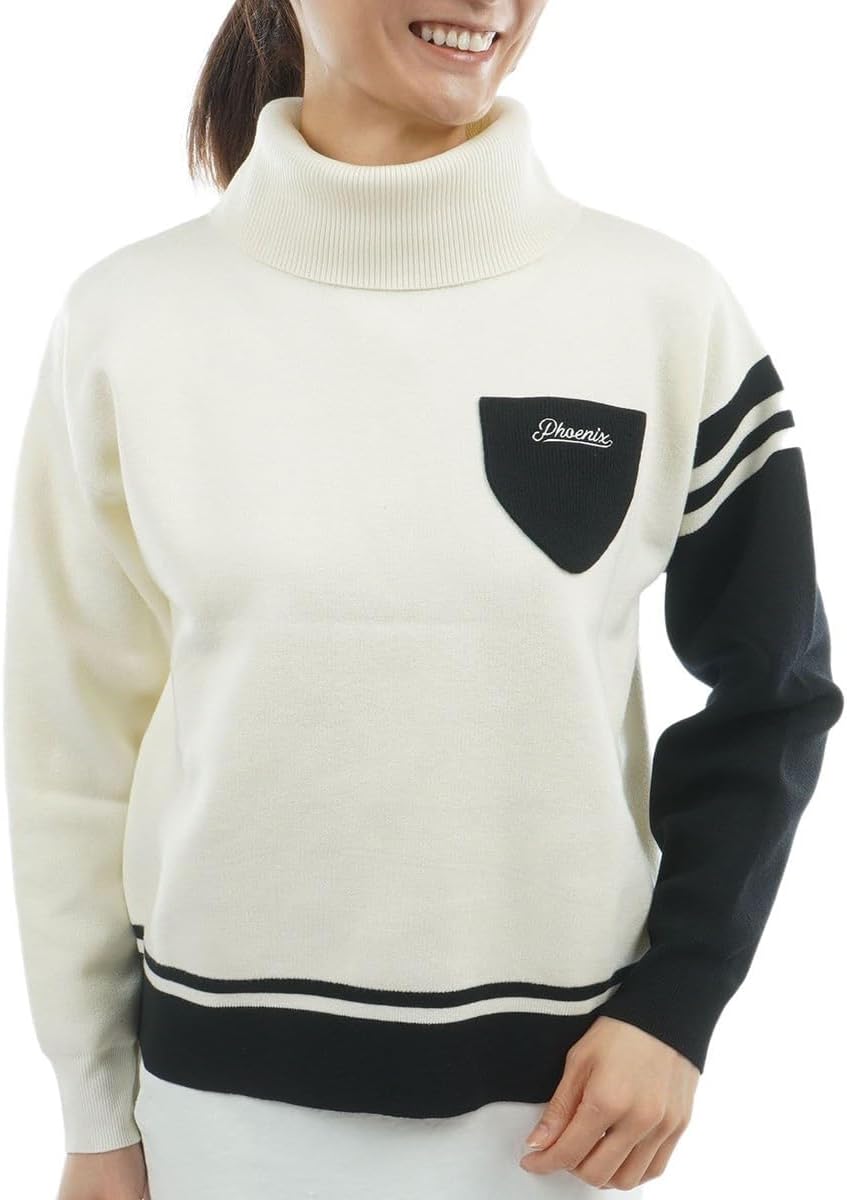 Ping レディース タートルネックニット(バイカラー・セットアップ対象