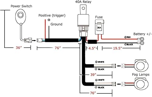 Miniatura 6 de iJDMTOY (1) Kit de cables de arnés de relé de ajuste universal con interruptor de encendido y apagado de luz LED compatible con luces antiniebla,
