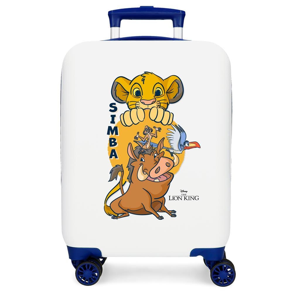 Joumma Disney Król Lwa Walizka kabinowa biała 33 x 50 x 20 cm sztywny 2 kg zamek szyfrowy z boku ABS 2 kg 33 l bagaż podręczny, biała, Talla única, walizka kabinowa