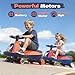 ANPABO 12V Electric Wiggle Car with Pedals, 2 Seater, 2x75W Motor, Music & Bluetooth, Ride On Toy for Kids Ages 3+, 170 Lbs, Orange
