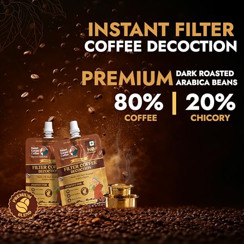 Image of Sweet Karam Coffee Instant Filter Coffee Decoction Liquid - 100 ml | Authentic South Indian Dark Roast Premium Arabica Liquid | Ideal for Hot, Cold & Black Coffee